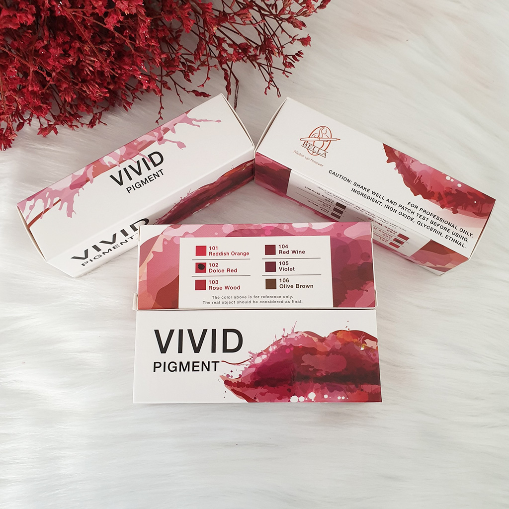 [HCM]Mực xăm môi Bella Vivid 102 – Dolce Red (Đỏ tươi)