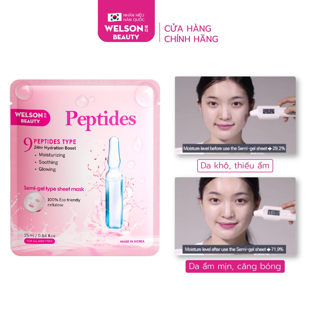 [H&B GIFTS] Combo 3 miếng Mặt Nạ Peptides Dưỡng Ẩm Căng Bóng Da