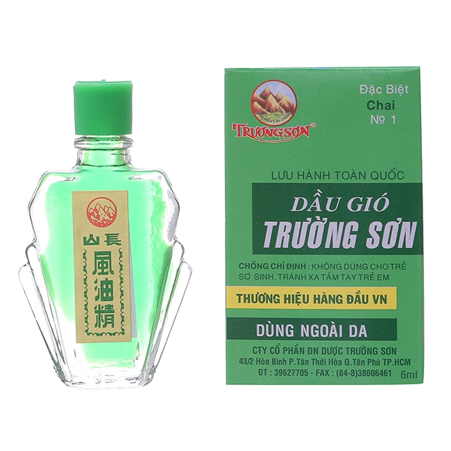 Dầu gió xanh Trường Sơn lọ 6ml