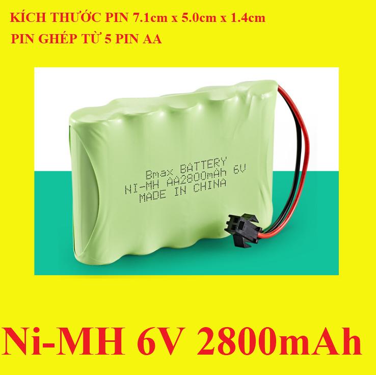Pin xe mô hình 6v 2800mah cổng nối SM