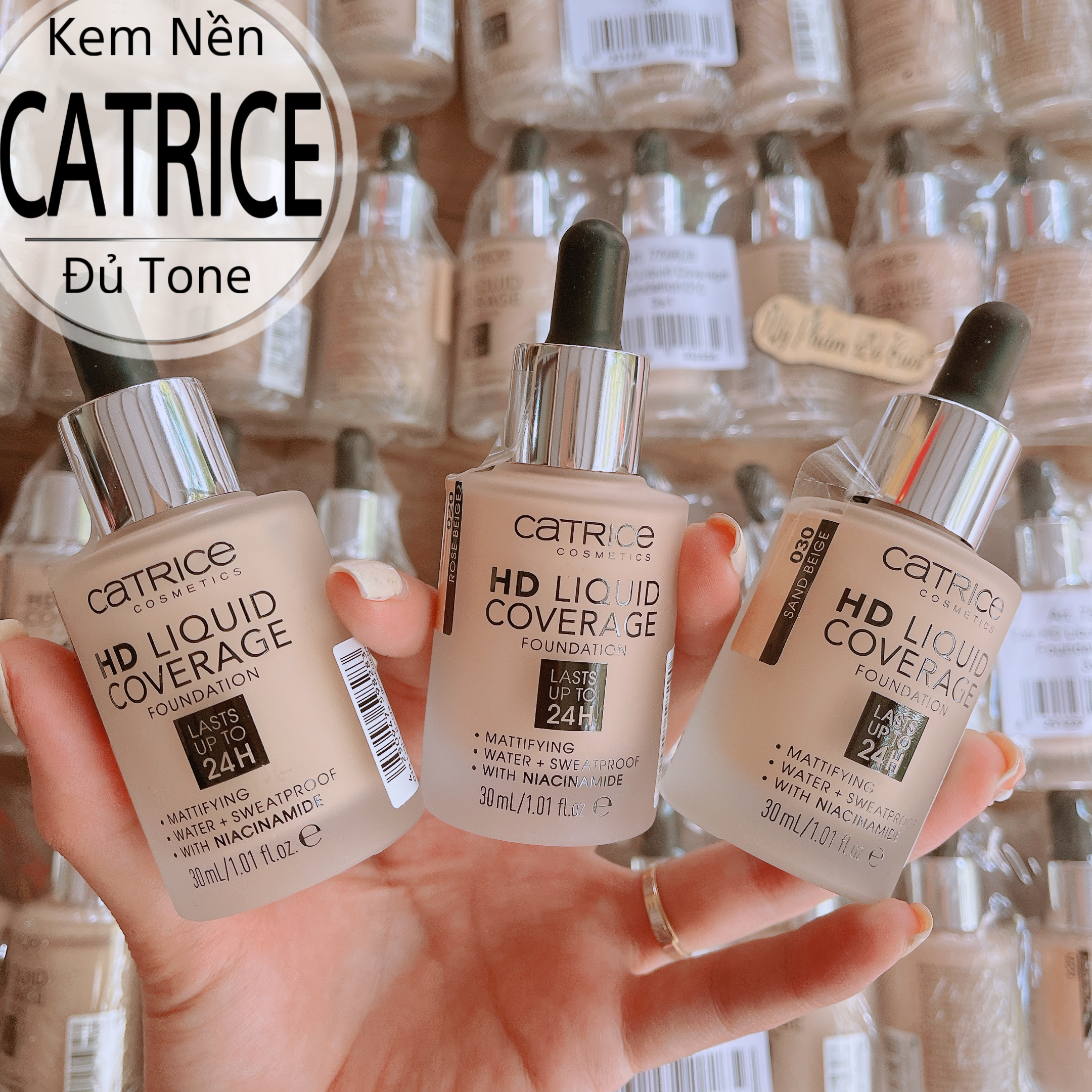 Kem Nền Catrice HD Liquid Coverage Foundation Đủ Tone 30ml [Chính Hãng]