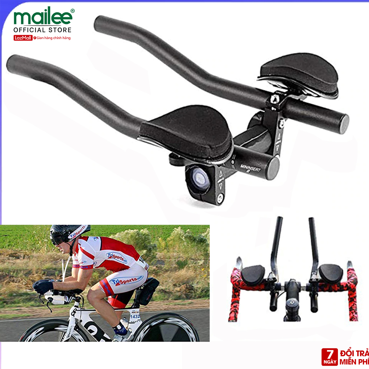 Tay càng chống mỏi gắn ghi đông xe đạp thể thao đua hợp kim nhôm chất lượng cao Mai Lee