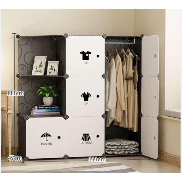 [HCM]Tủ nhựa ghép - 9 ô