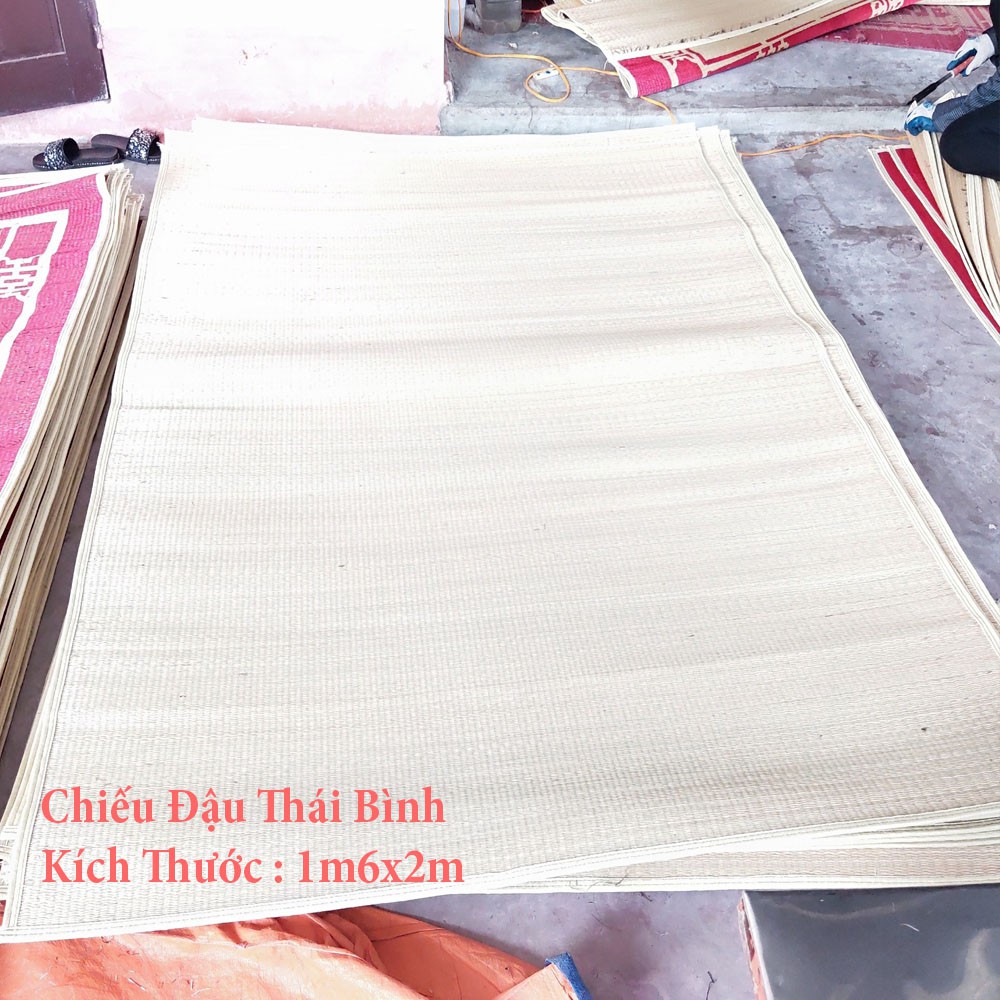 Chiếu Cói  Đậu Thái Bình Trắng Kích Thước (1m6x 2m)