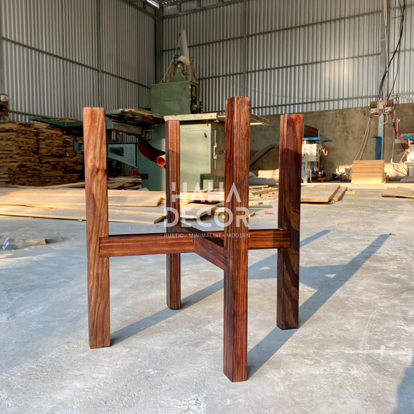 Chân Đế Gỗ đặt cây cảnh Kệ Gỗ Để Chậu Cây CCG01