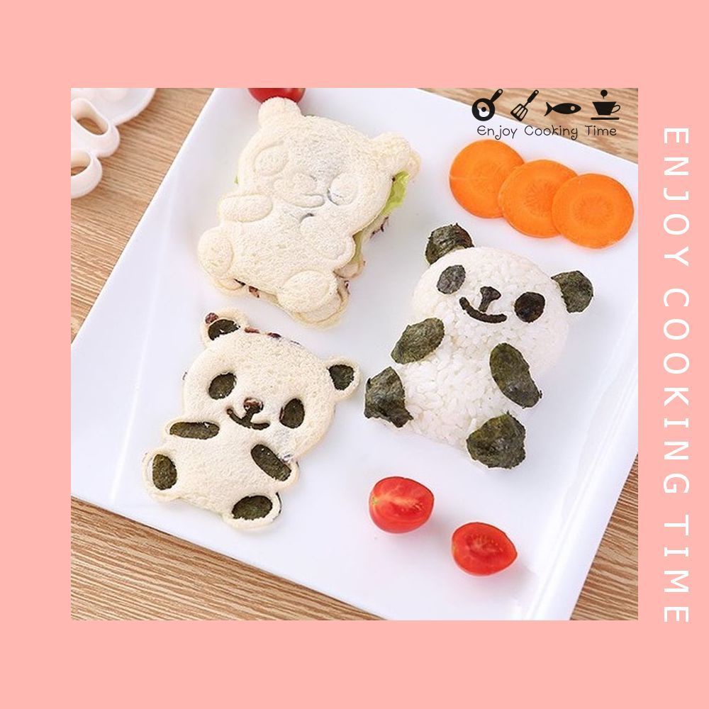 Khuôn bento ép cơm gấu trúc siêu yêu