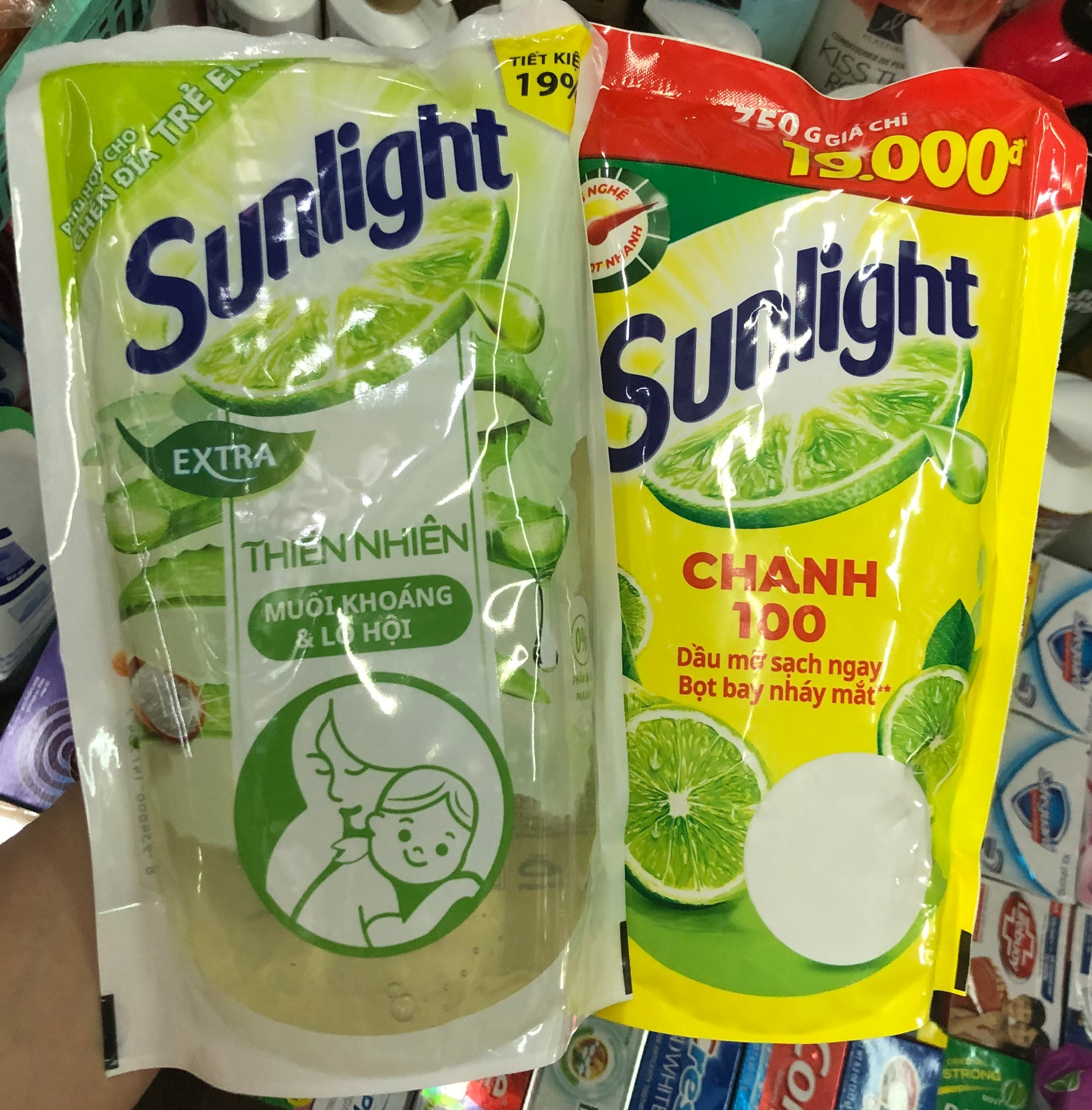[HCM]Nước rửa chén Sunlight Muối Khoáng túi 750g