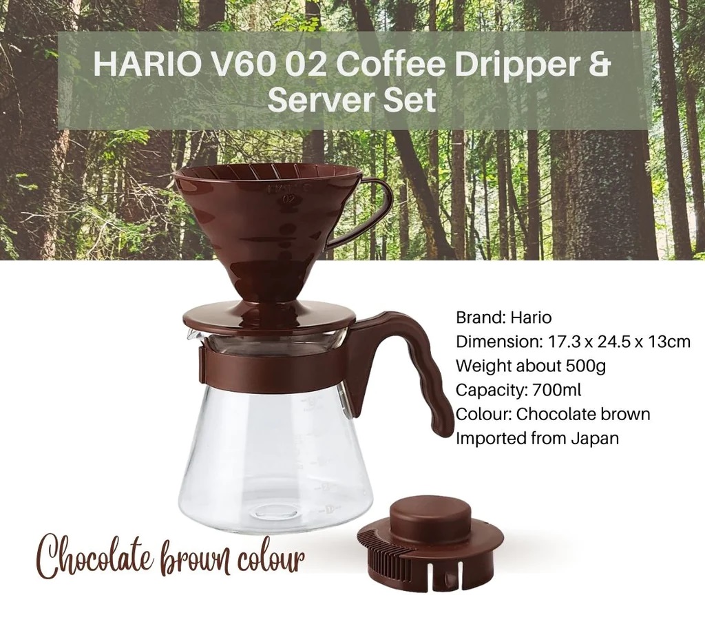 Set Bình Pha Cà Phê Drip Hario V60 Coffee server 02 Set