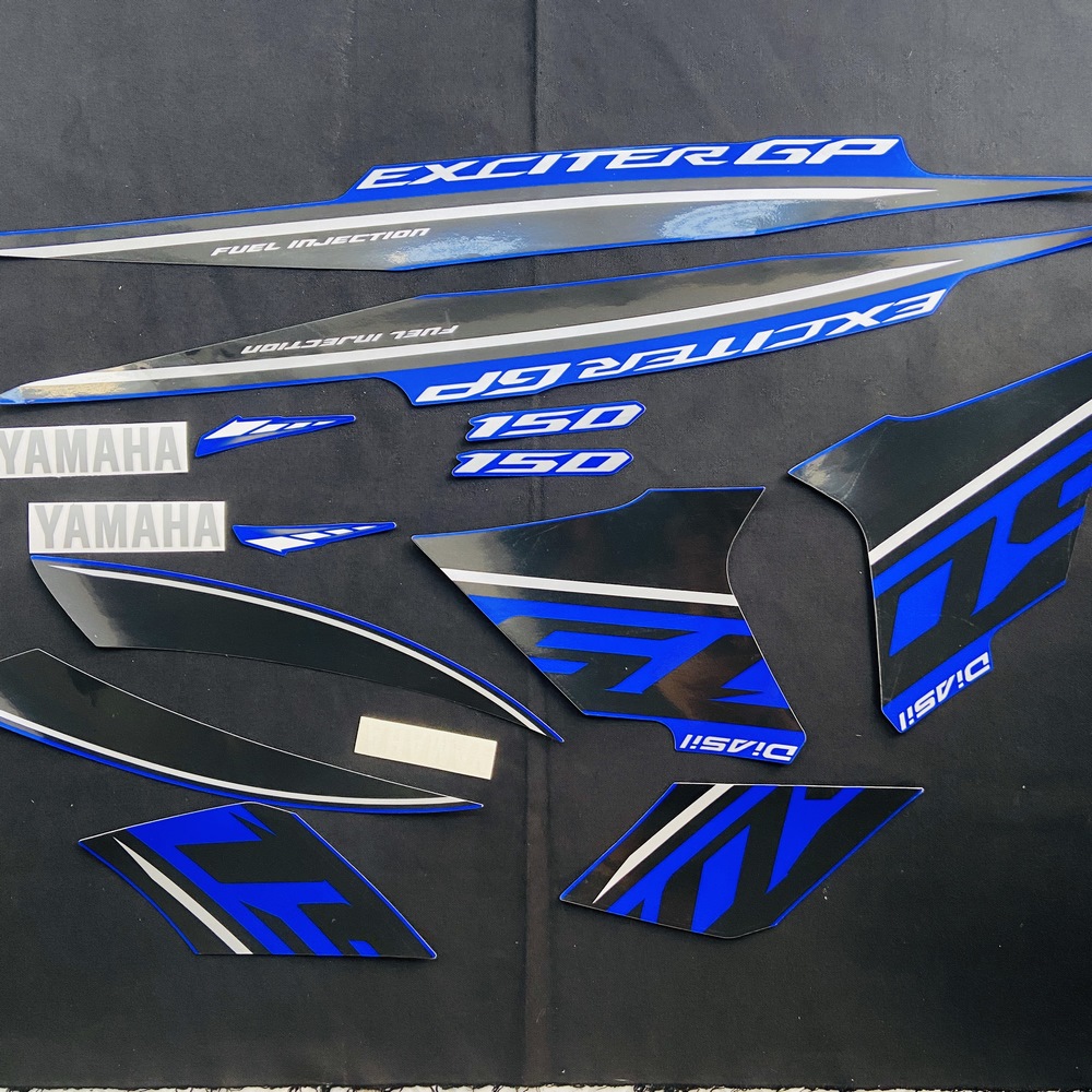 [CHUYÊN TEM] TEM RỜI DÁN XE EXCITER 150 GP ĐỜI 2018 3 LỚP CAO CẤP (MÀU XANH)