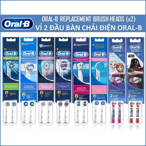 Vỉ 2 Đầu Bàn Chải Điện Oral-B Braun - Đủ loại đầu - Made In Germany
