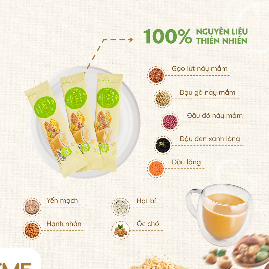 Bột Ngũ Cốc Tami (không đường)