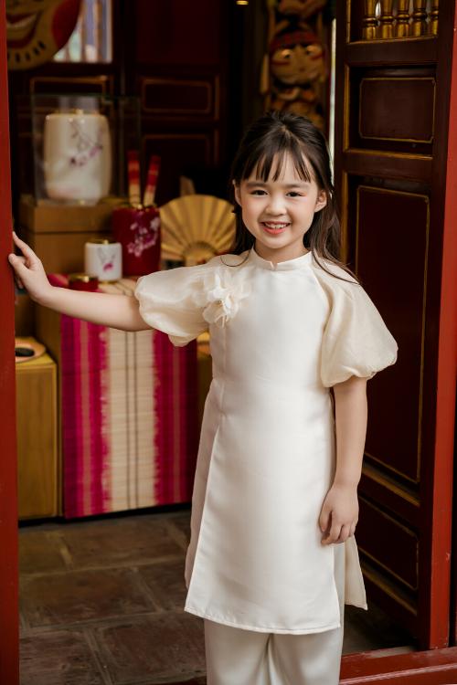 Áo Dài Hai Tà Đính Hoa Nữ