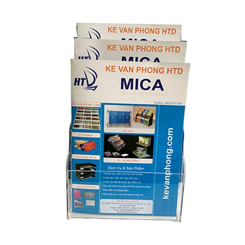 Kệ mica để giấy 3 ngăn A4 đứng