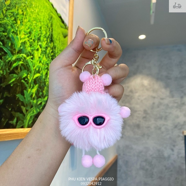 Móc Khóa Búp Bê Lông Thỏ Siêu Mịn