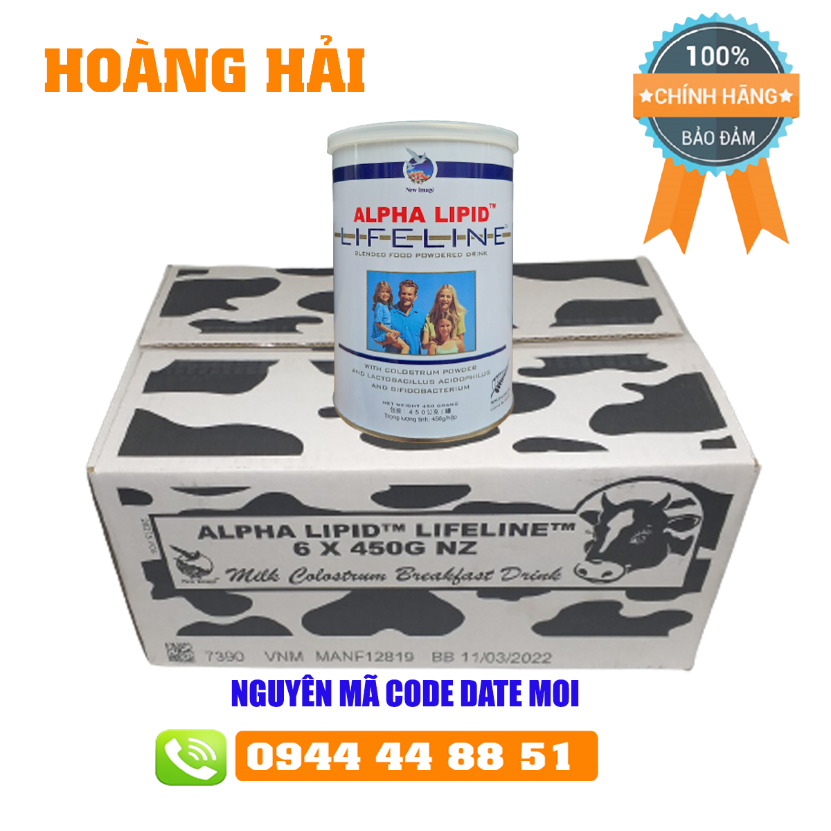 [Hoàn tiền 10%][Combo 6 Hộp] Sữa Non Alpha Lipid 450g Date Mới
