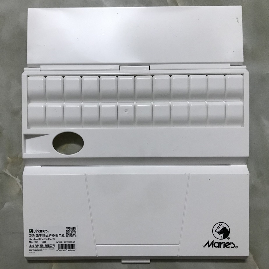 [HCM]KHAY PHA MÀU / MARIES WATERCOLOR PALETTE (MARIES H034 24 Ô)