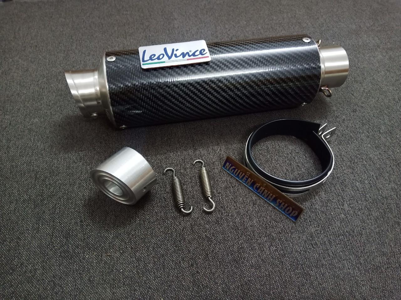 pô leovince dài carbon có tiêu tiện giảm thanh hình xéo