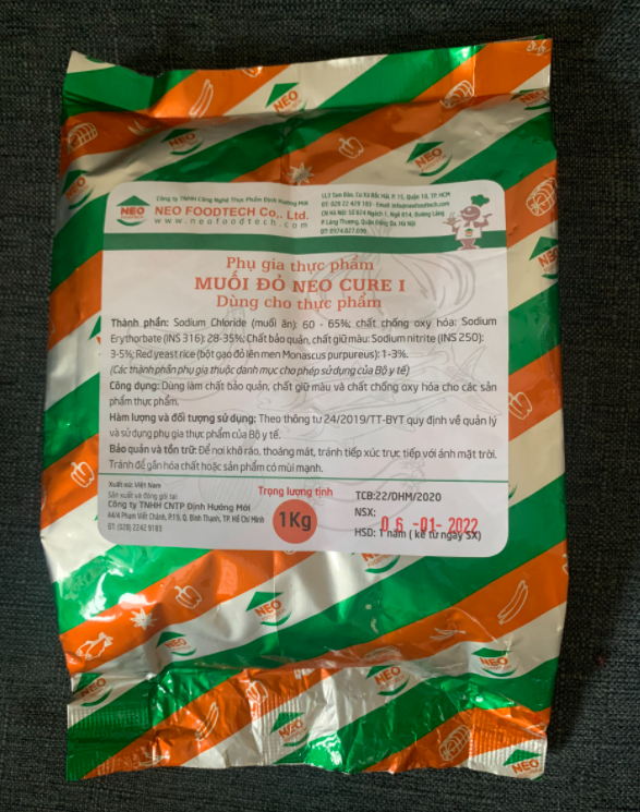 Muối Đỏ Neo Cure - Túi 1Kg (DÙNG ƯỚP THỊT)