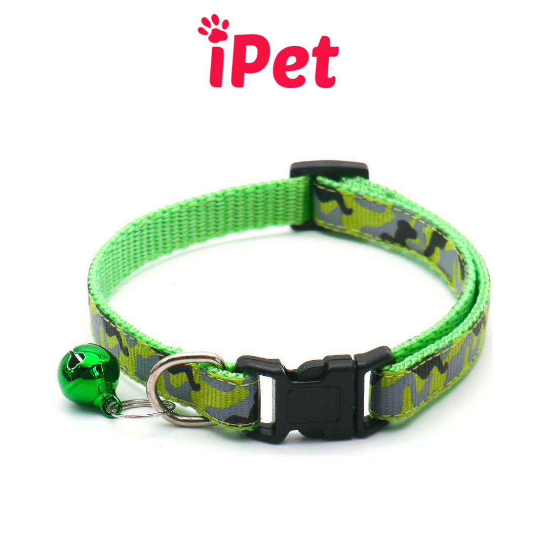 Vòng cổ cho thú cưng chó mèo họa tiết rằn ri đen - iPet Shop