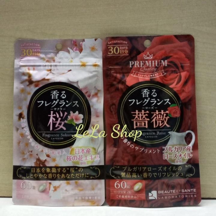 Viên Thơm Cơ Thể Hoa Hồng Premium Nhật Bản