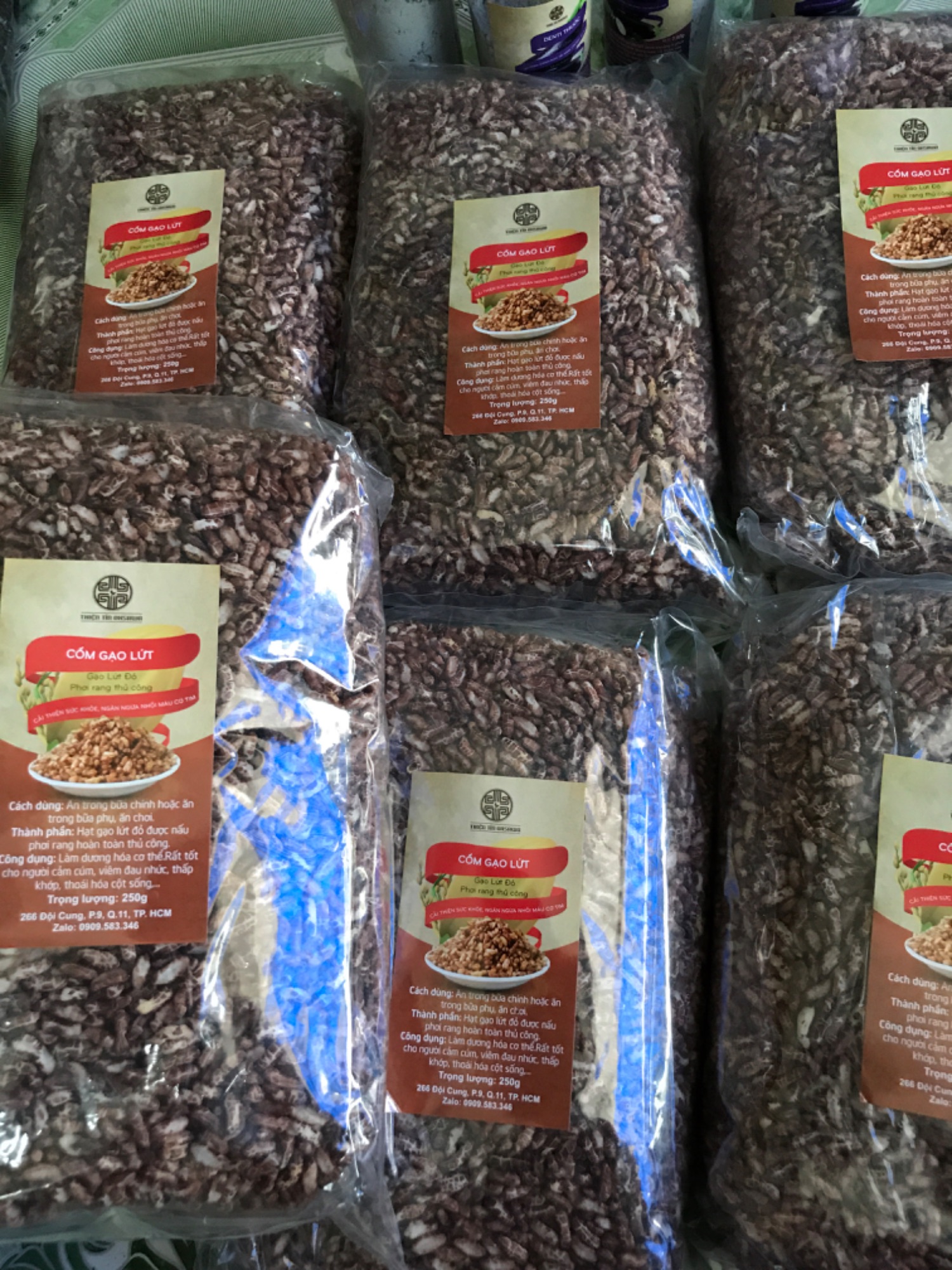 Cốm gạo lứt sấy ( rang ) gói 250g