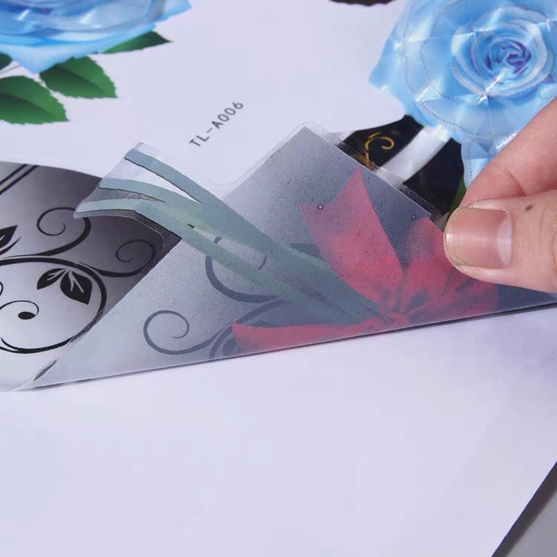 Tranh dán tường hoa nổi 3D sẵn keo dán.