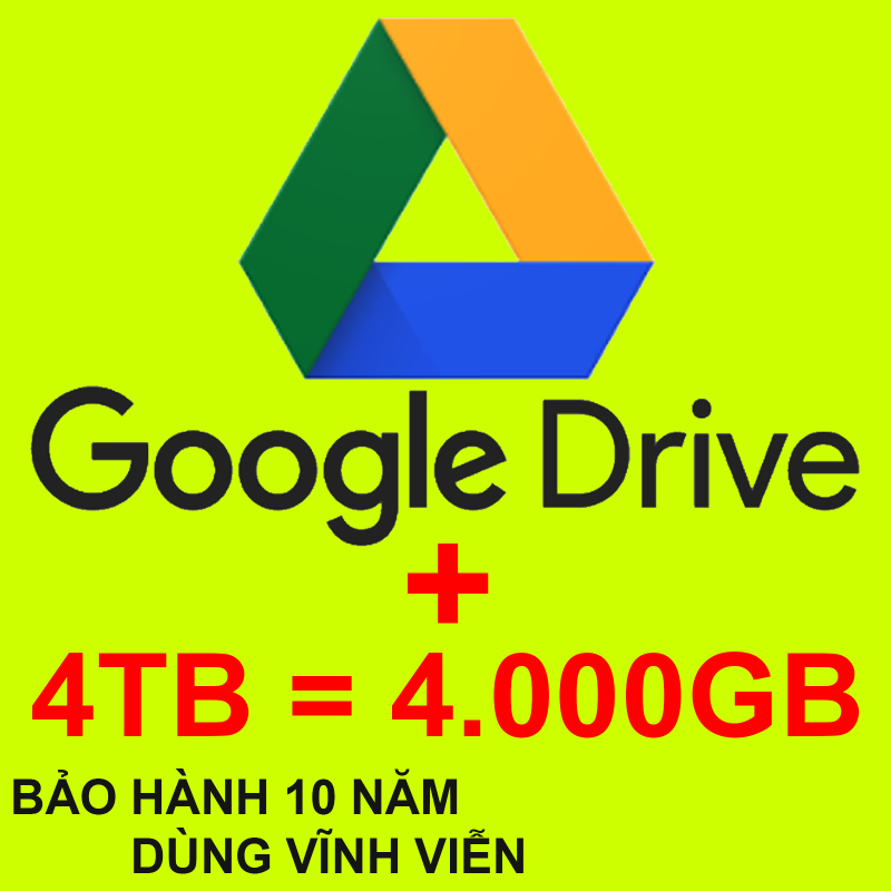 Bảng giá Drive 4TB gắn vào Tài khoản Google Drive của bạn đang dùng Phong Vũ