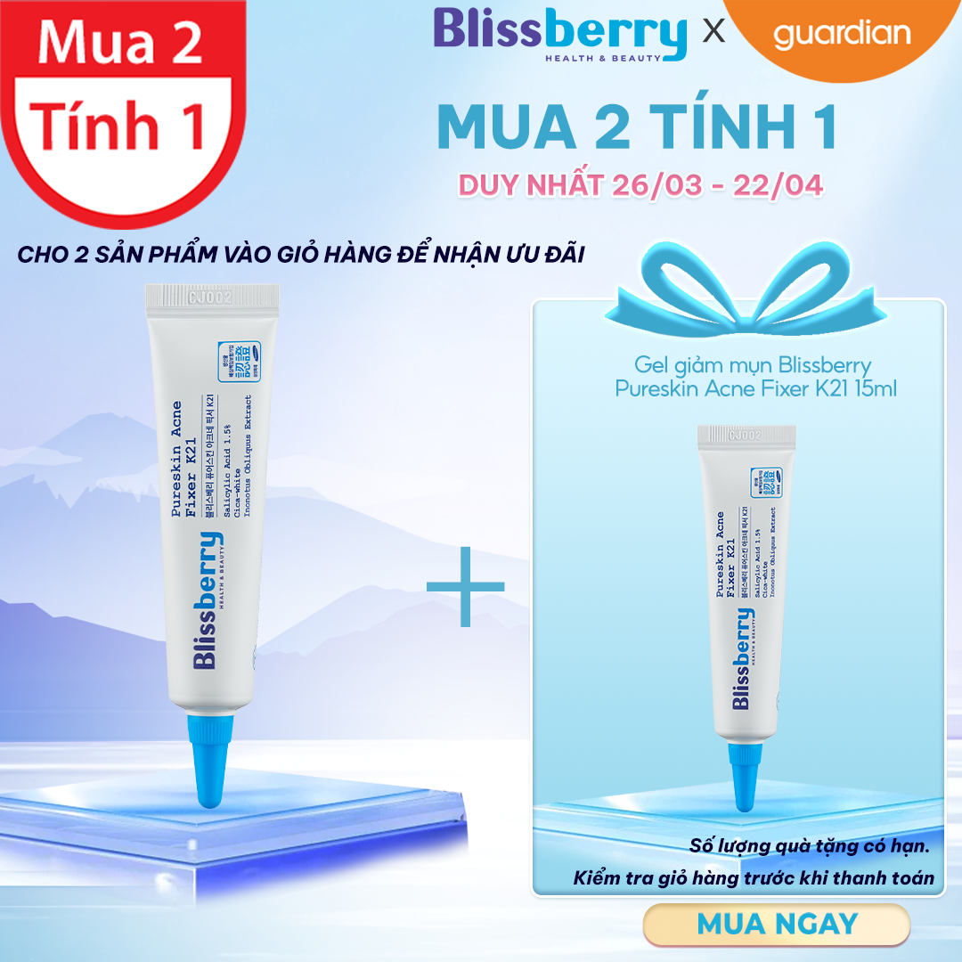 [HSD 21/03/2026] Gel Giảm Mụn Mờ Thâm Blissberry 15ml