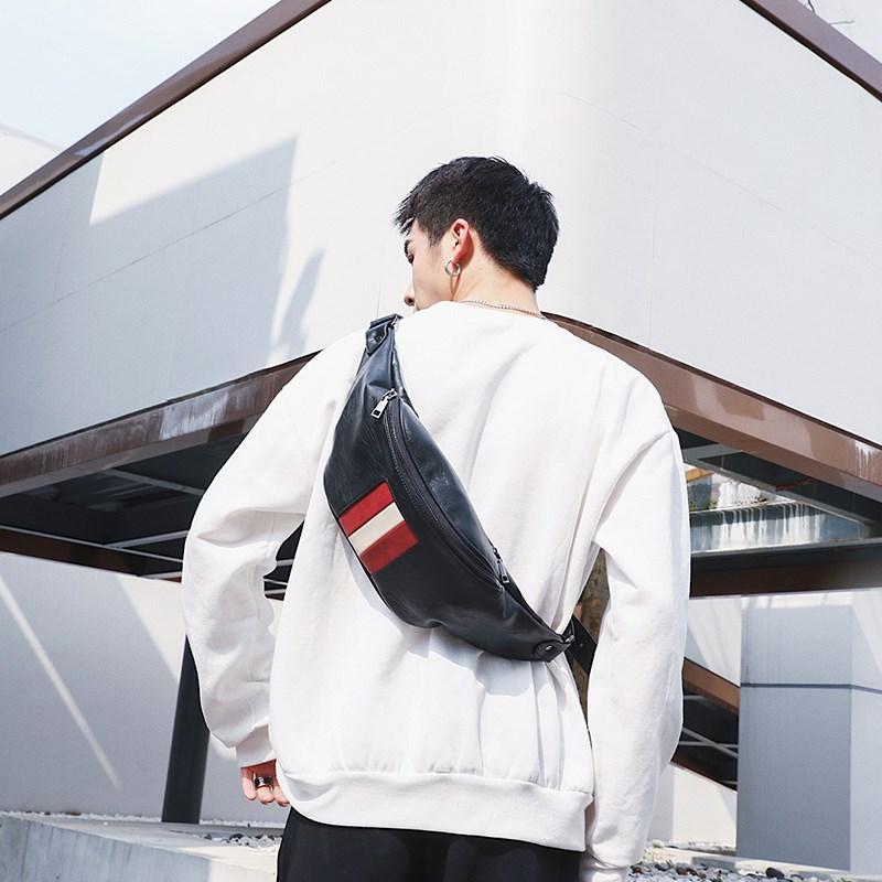 [Hot sale] bag tripe male Plaid high quality leather material