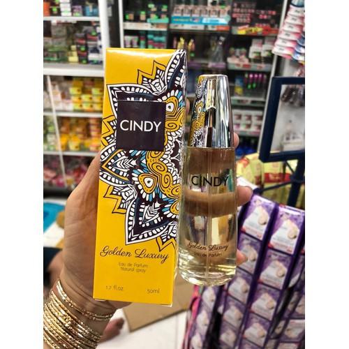 Nước hoa Cindy Golden Luxury 50ml Vàng