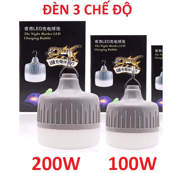 Bóng Đèn Led Tích Điện Thông Minh Đèn LED tích điện 5v- từ 100w đến 200wĐèn Sạc Dự Phòng Đèn Tích ĐiệnBóng tích điện Led thông minh 200W tiện dụng siêu sáng tiết kiệm điện năng.