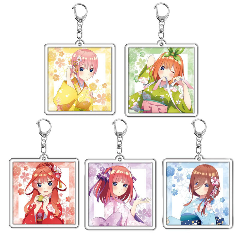 Móc khóa mica anime Gotoubun no Hanayome - Mẫu 2 (Hình in ép giữa 2 mặt mica) [T69 Shop]