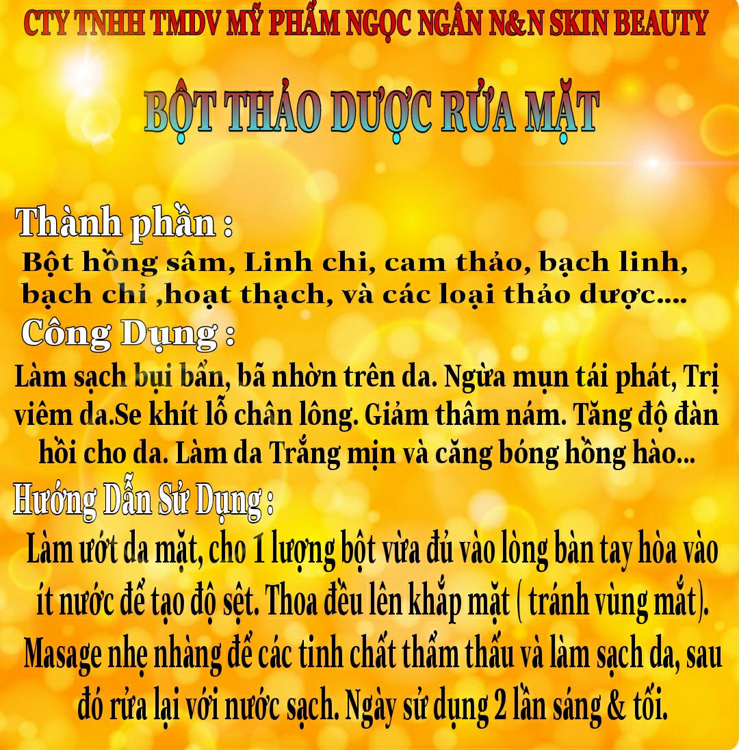 BỘT THẢO DƯỢC RỬA MẶT