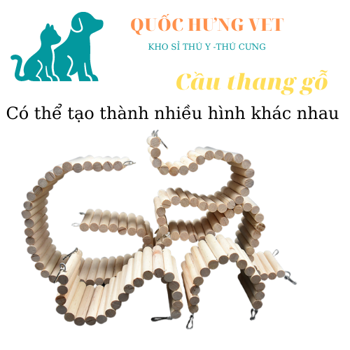 Cầu thang gỗ cho hamster - QUỐC HƯNG VET