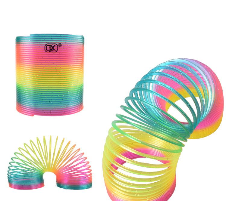Slinky- Đồ chơi lò xo cầu vồng 7 màu có size lớn siêu cool nhiều kích cỡ - Selenshop