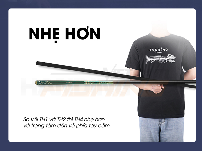 Cần Câu Tay Handing Nhất Hào Hắc Khanh TH4