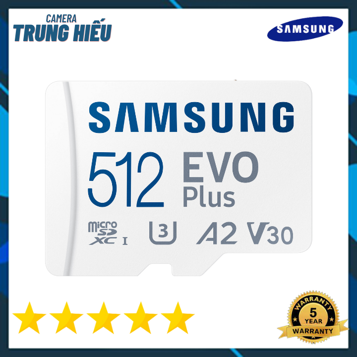 Thẻ Nhớ MicroSDXC Samsung EVO Plus U3 A2 V30 512GB 130MB s - Tốc Độ Cao