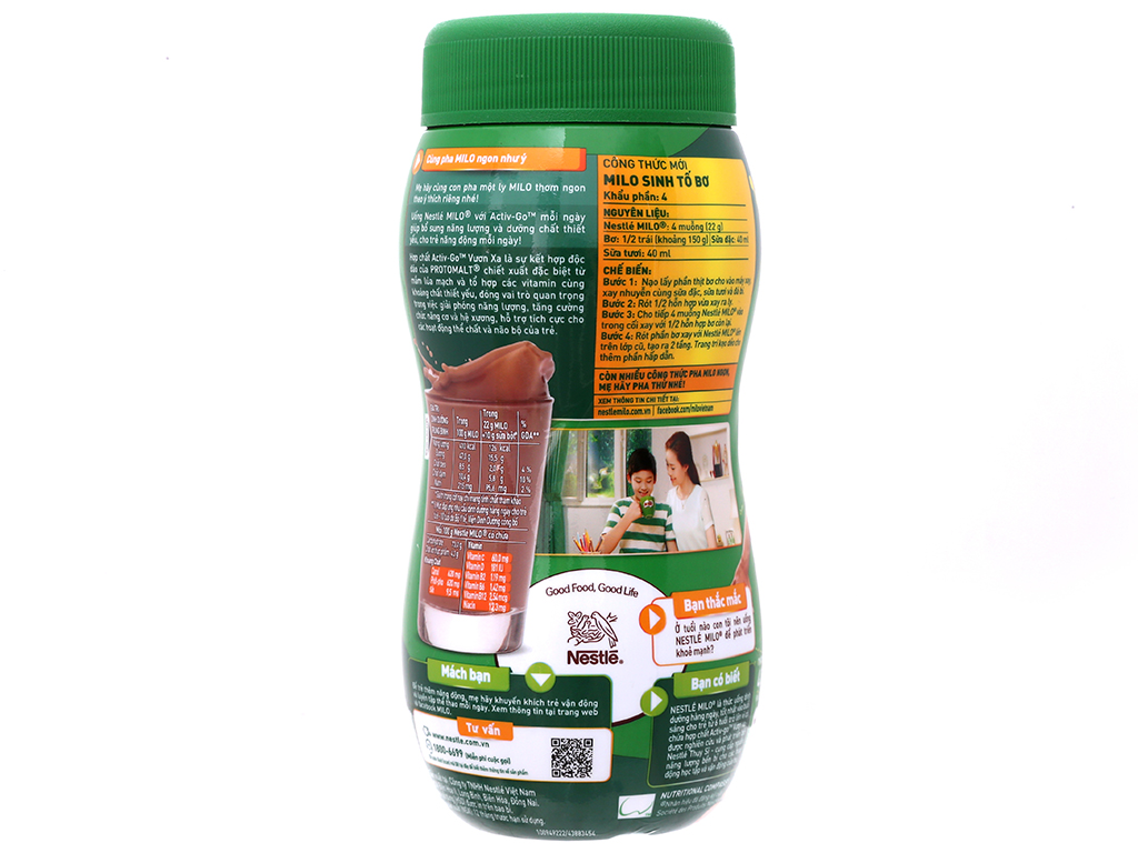 Bột thức uống lúa mạch Milo Active Go hũ 400g
