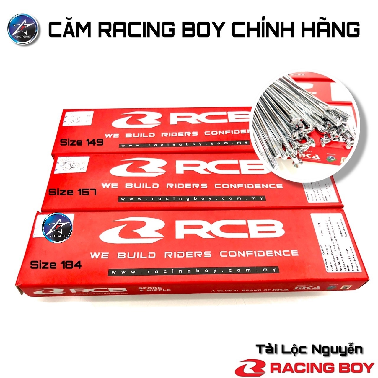 Căm tròn racing boy chính hãng