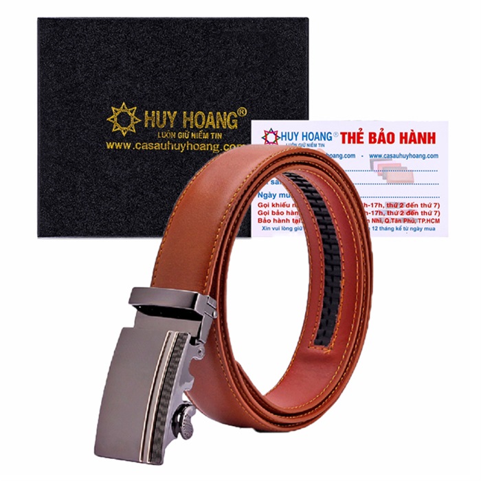 Thắt lưng nam da bò  3,2 phân màu da HK4131 (Đầu khoá giao ngẫu nhiên)