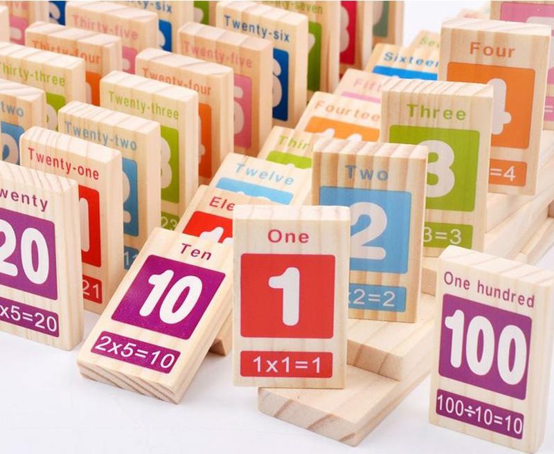 Bộ Domino 100 Số Học Kèm Tiếng Anh Cho Bé
