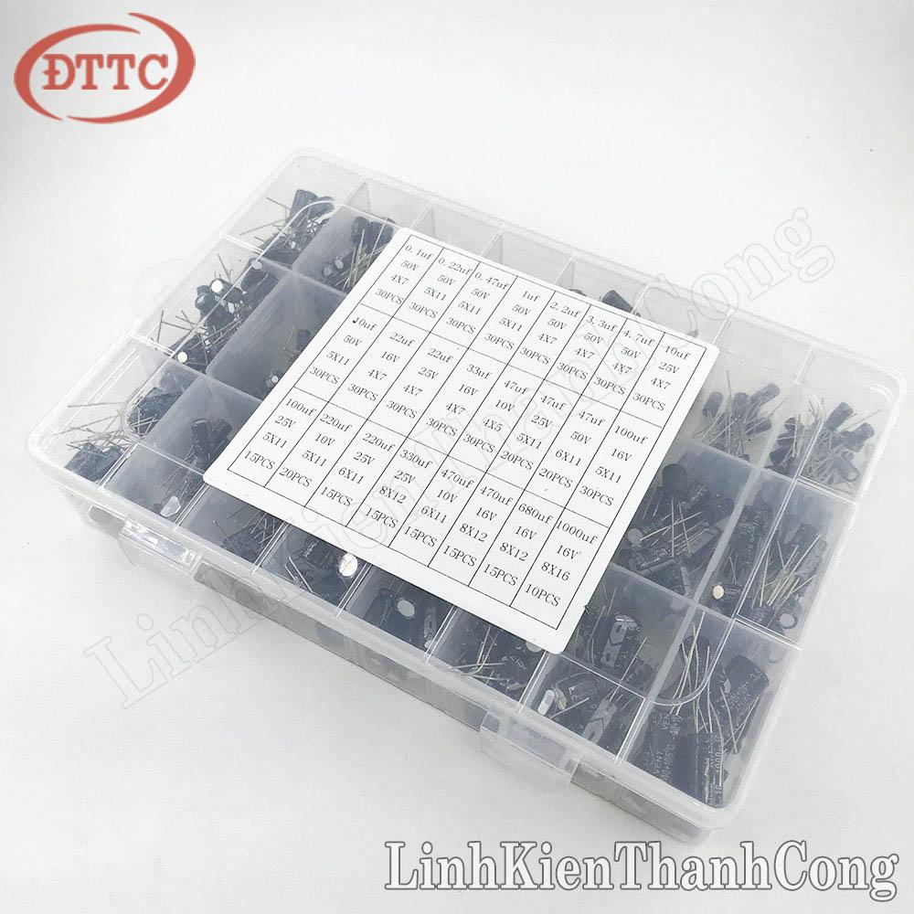 Combo 24 Loại Tụ Hóa 0.1uF - 1000uF (500 Cái)