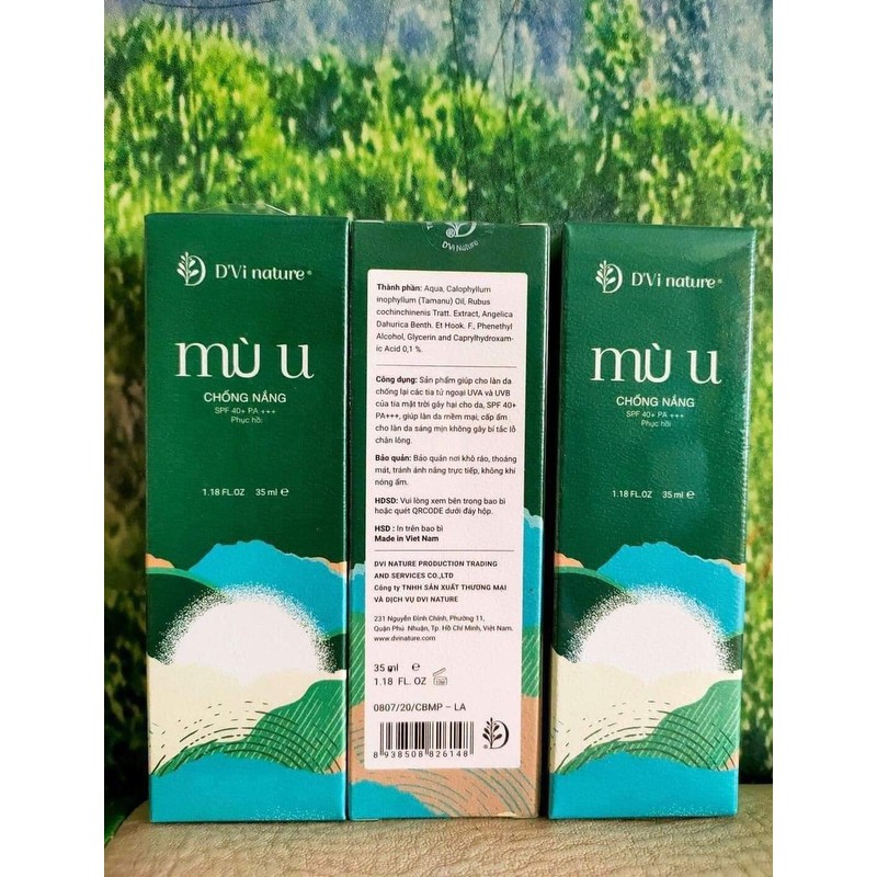 Kem Chống Nắng Mù U D’Vi Nature