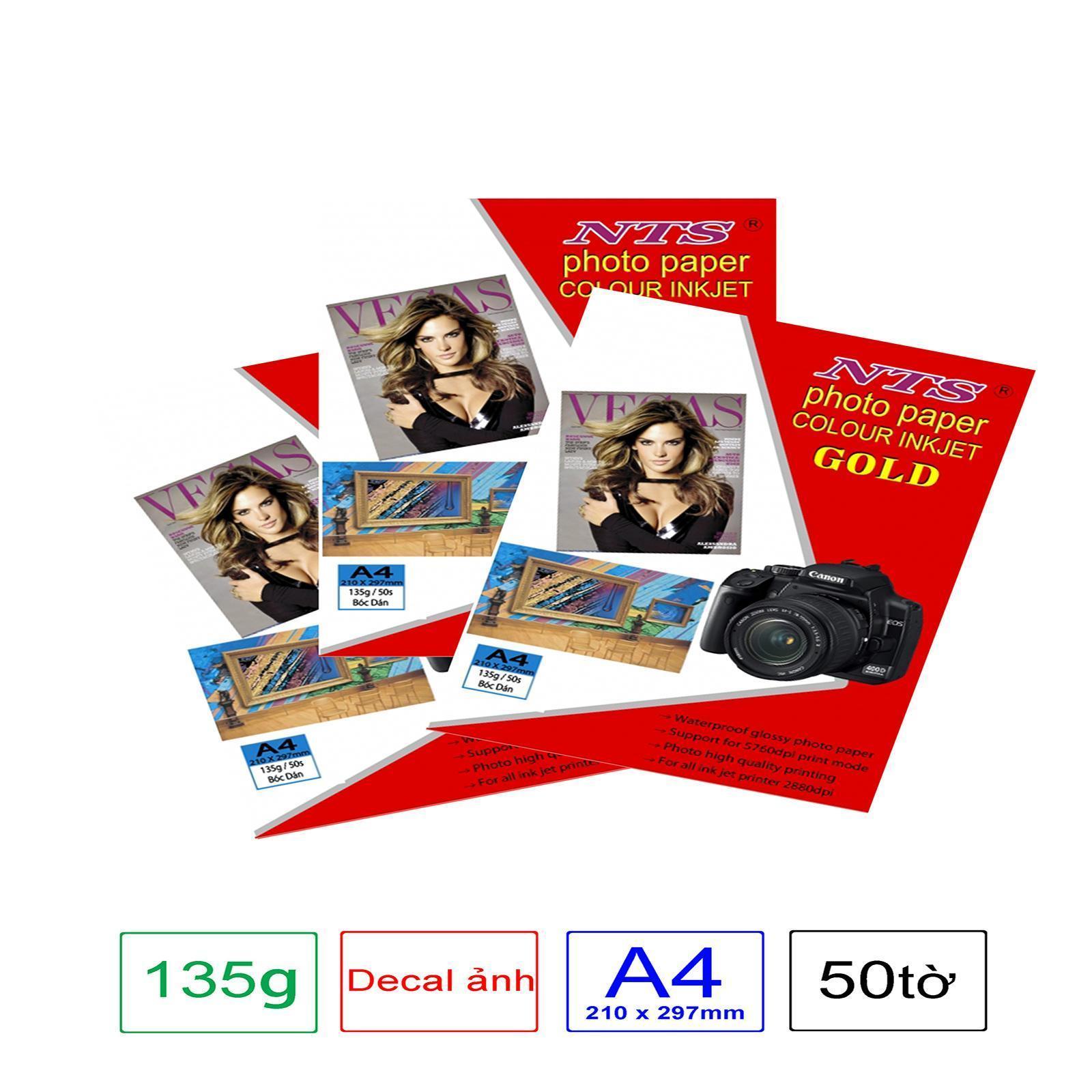 Giấy in ảnh nts a4 1 mặt 135gsm