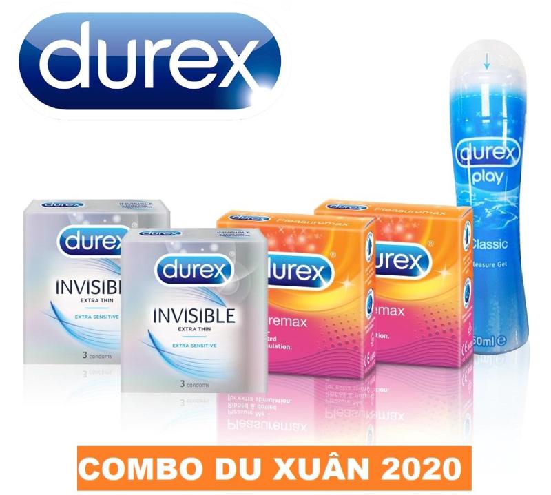 Combo 1 Gel Bôi Trơn Durex Play Classic 50ml (Thái Lan) kèm 4 hộp BCS Durex (Thái Lan) nhập khẩu