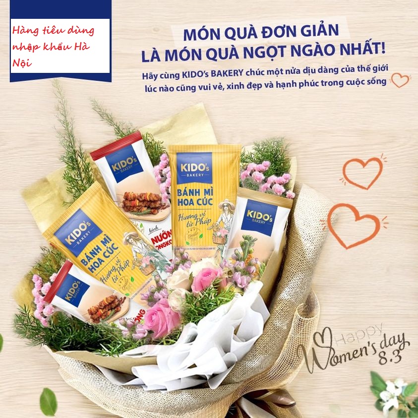 Combo Bịch 5 Cái Bánh Mì Tươi Hoa Cúc Kido'S
