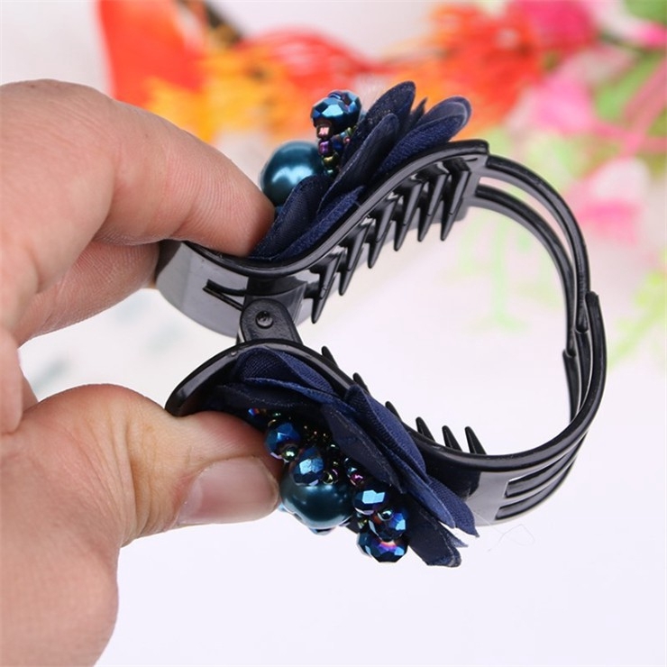[HCM]Kẹp càng cua 5 răng đính hoa nữ tính