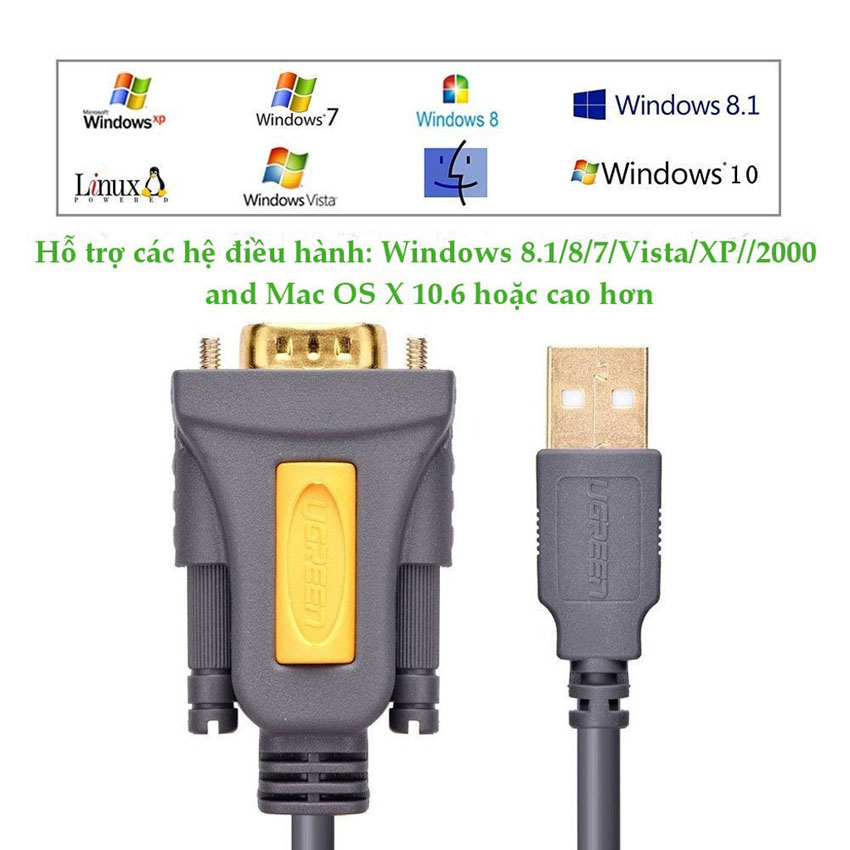 [HCM]Cáp USB to Com ( RS232 )Chính Hãng Ugreen CR107 Cao Cấp