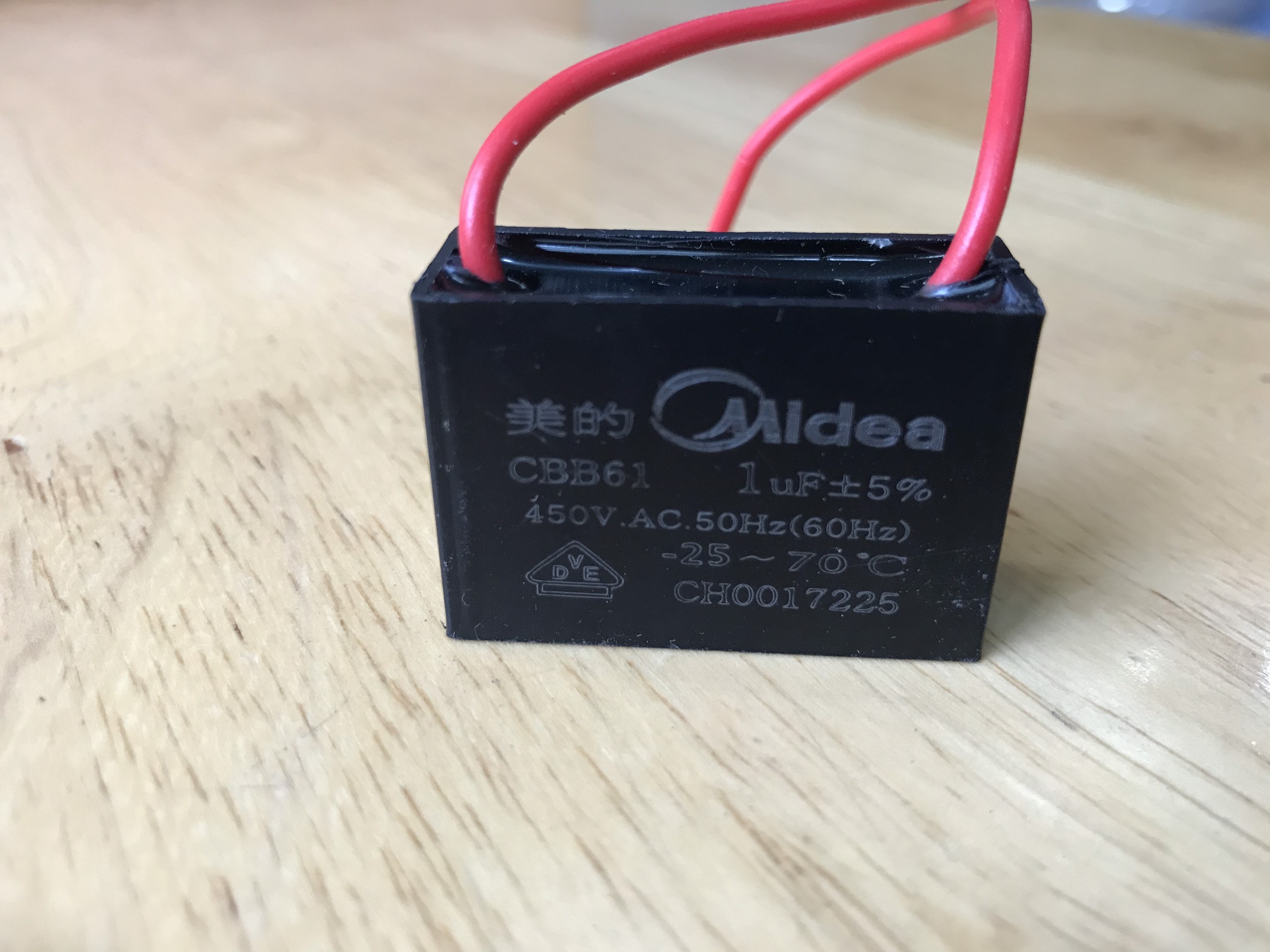 TỤ ĐIỆN QUẠT, vận hành động cơ Midea - Tụ khởi động hình chữ nhật 2uf đến 8uf