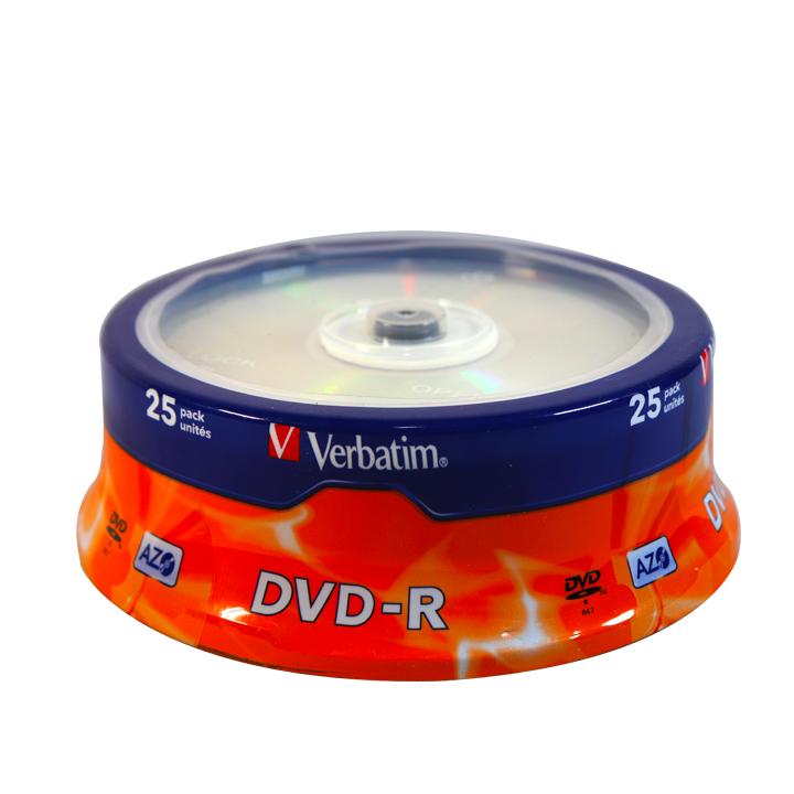 (HCM) Đĩa dvd trắng Đĩa trắng DVD Verbatim bánh xe 1 lốc 25 cái 4.7G hộp box